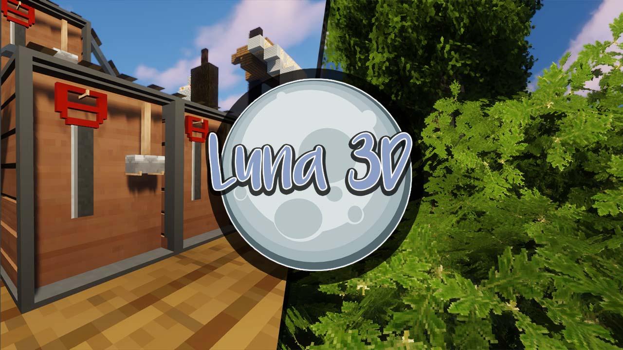 Paket Sumber Daya 3D Minecraft Luna