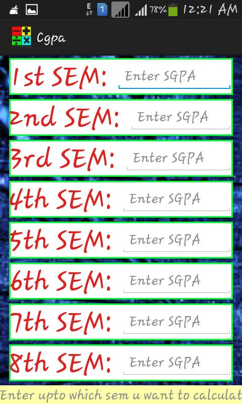 BPUT CGPA & SGPA Calculator