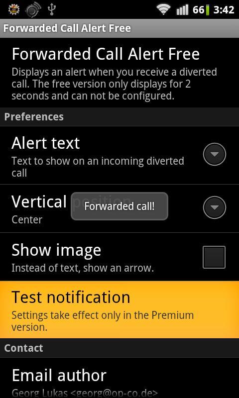 Forwarded Call Alert