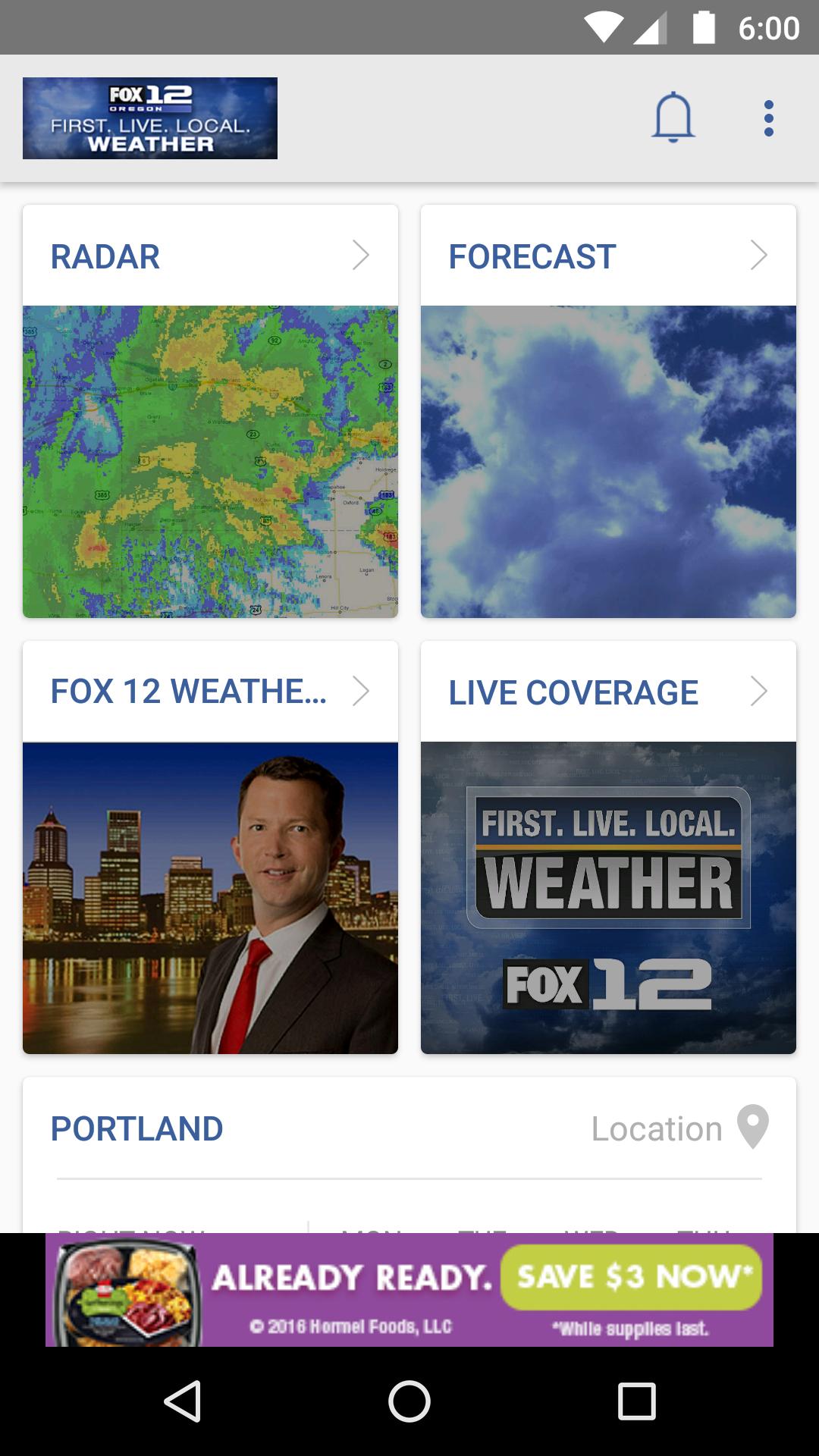 Portland Weather App -Fox 12