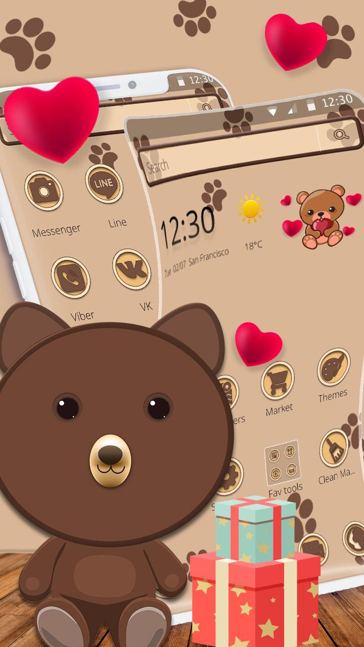 Cute Brown Bear Theme