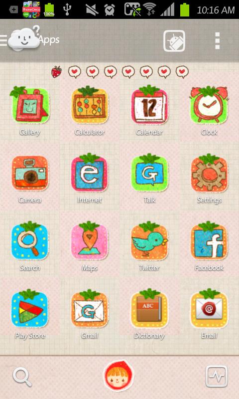 Diary go launcher theme