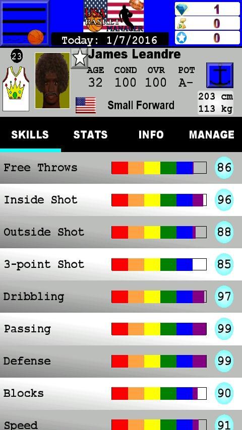 USA Basket Manager 2017 FREE