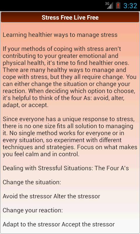 Stress Free Live Free