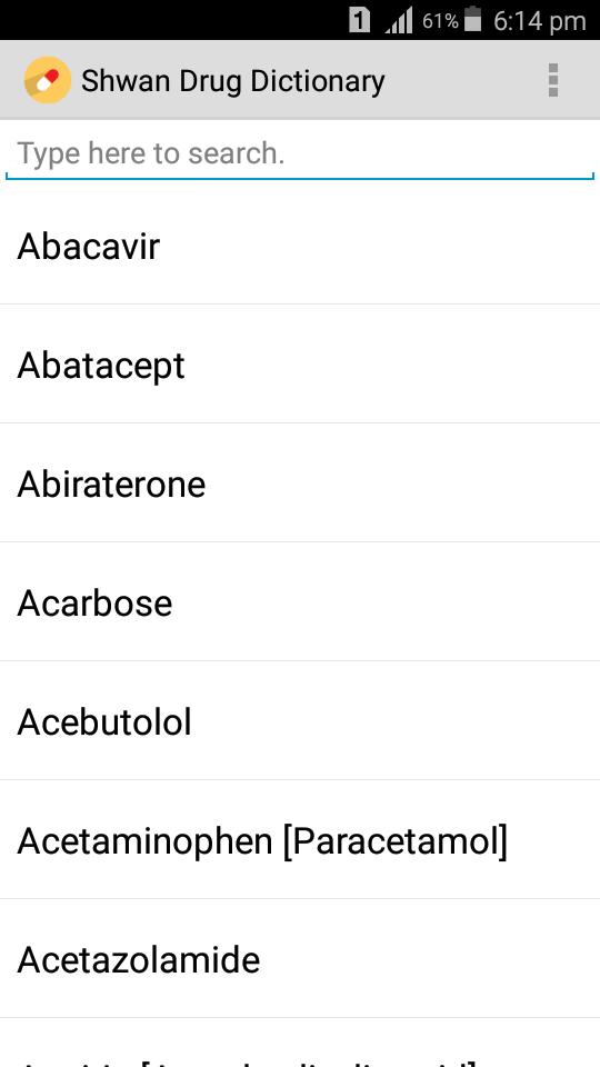 Shwan Drug Dictionary