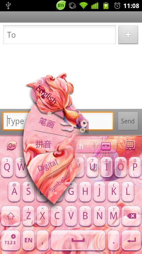 GO Keyboard Painted fish theme