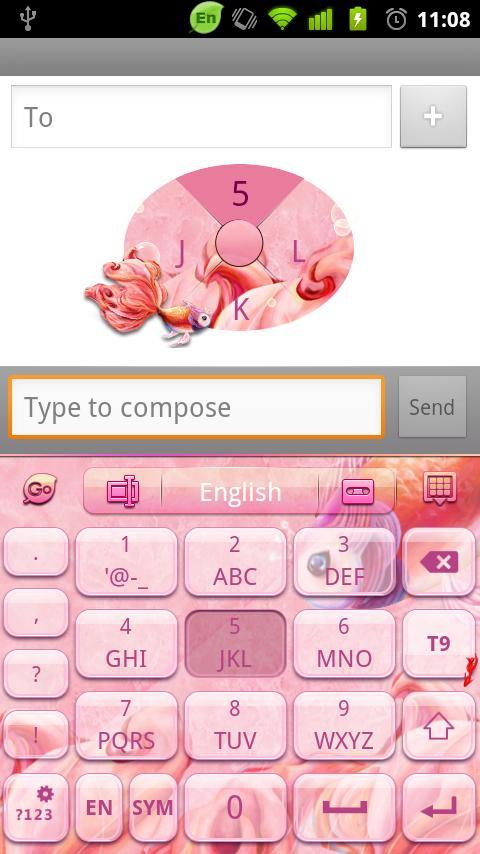 GO Keyboard Painted fish theme