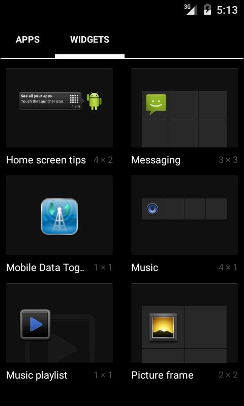 Data Mobile Toggle Widget