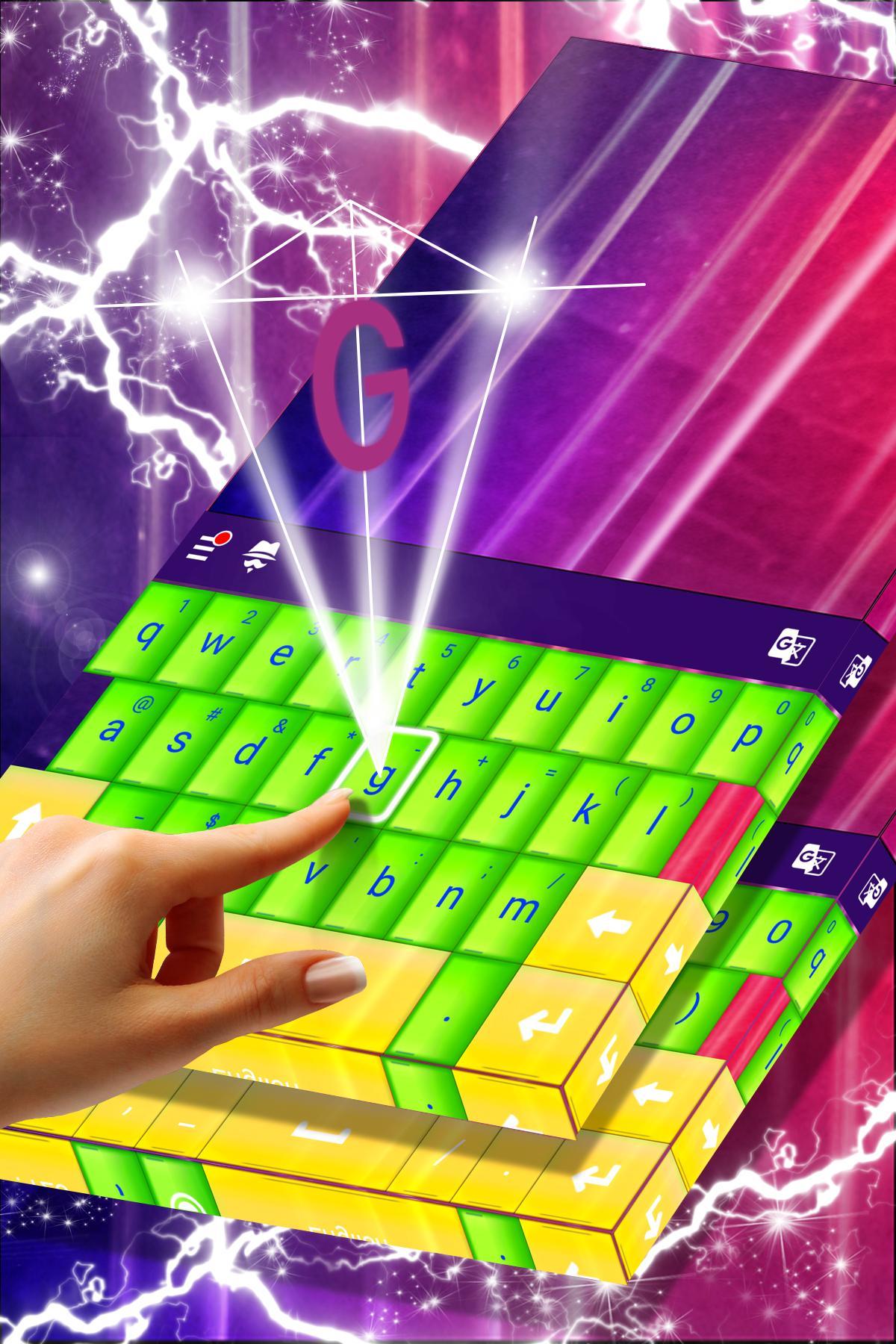 Neon Waves Keyboard Theme