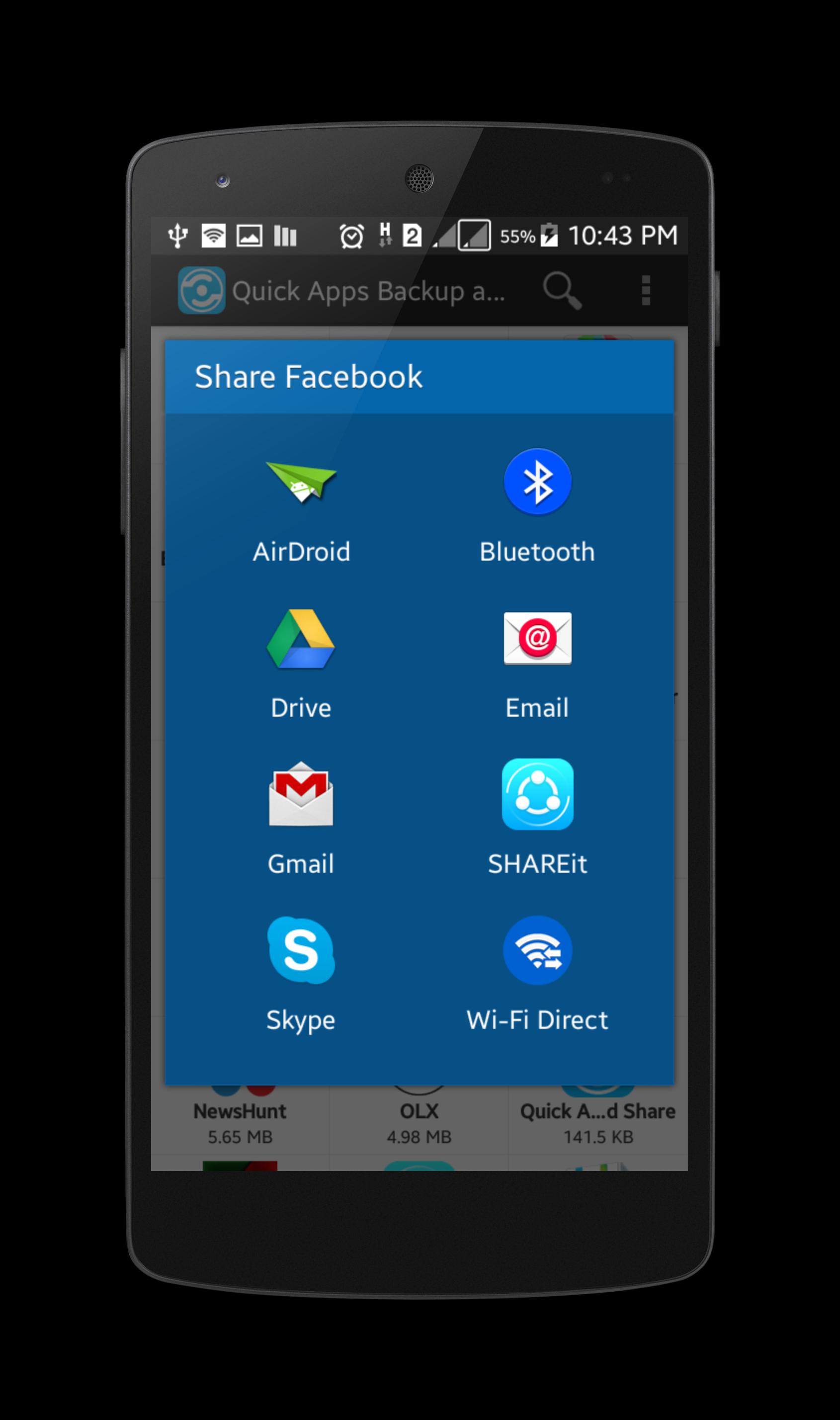 Quick Apps Backup and Share