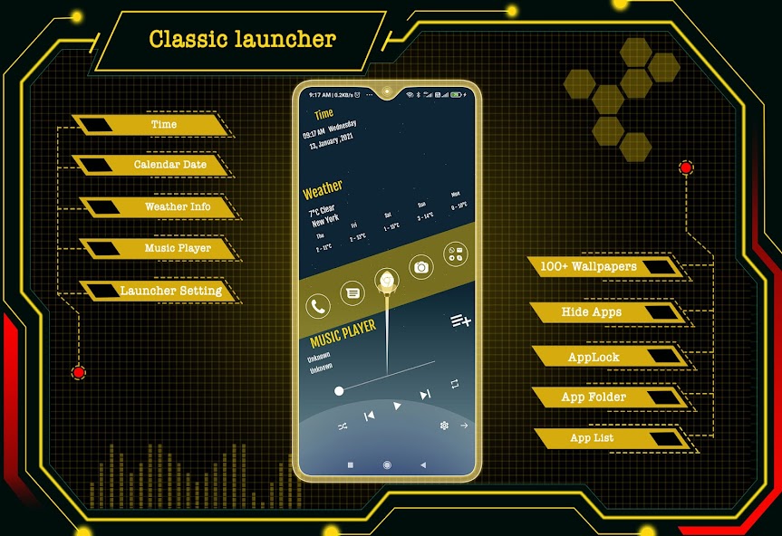 Classic launcher - App lock