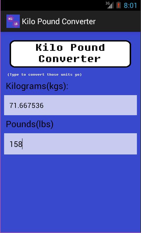 Kilogram Pound Converter