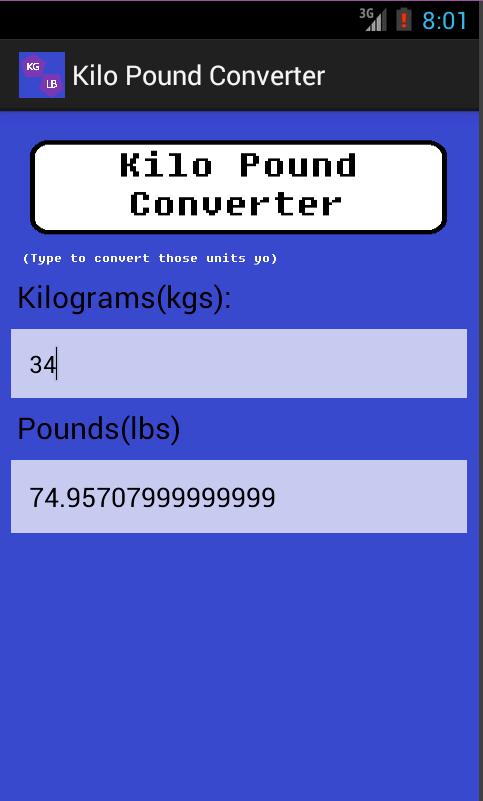 Kilogram Pound Converter