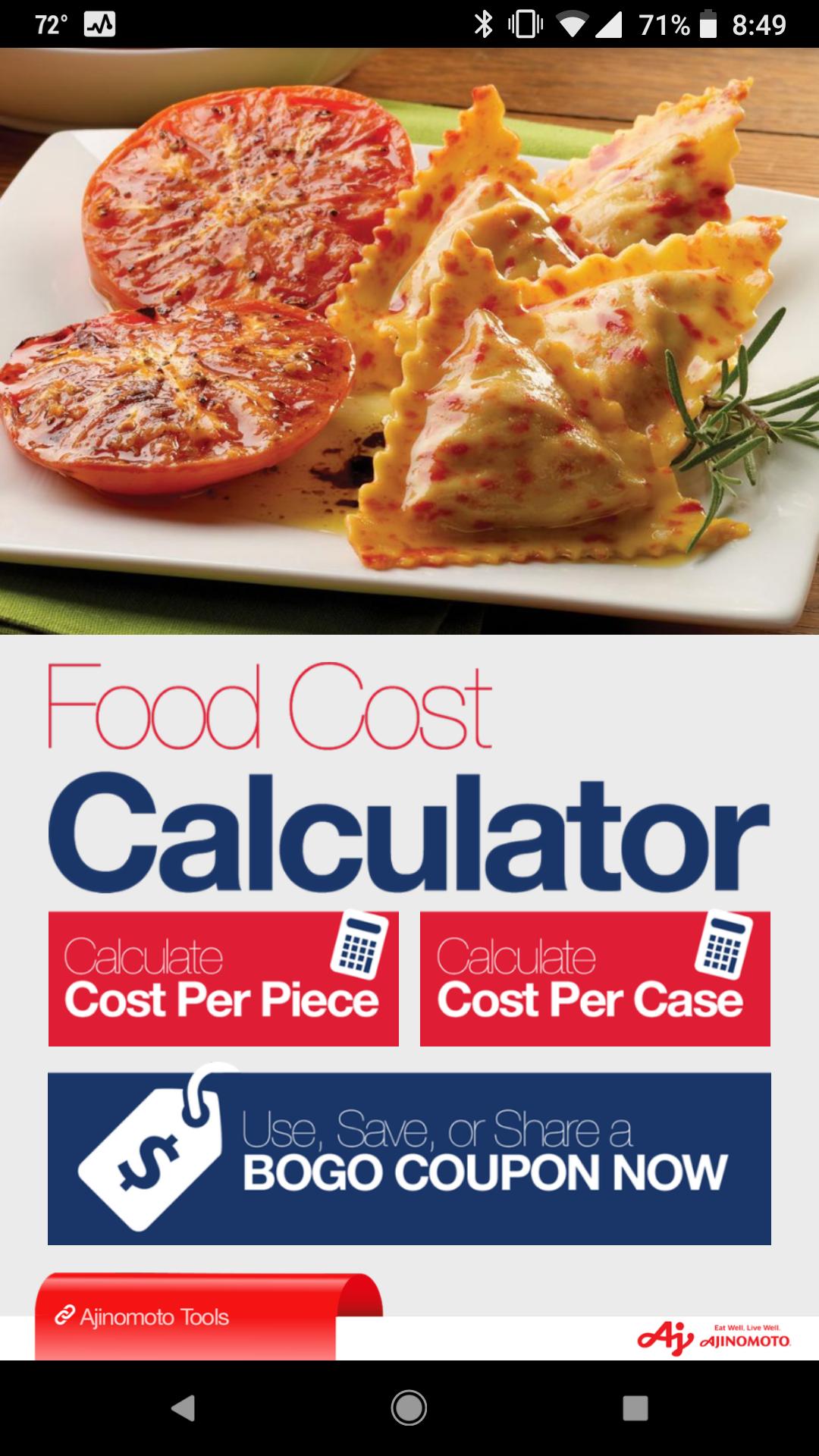 Ajinomoto Food Calc