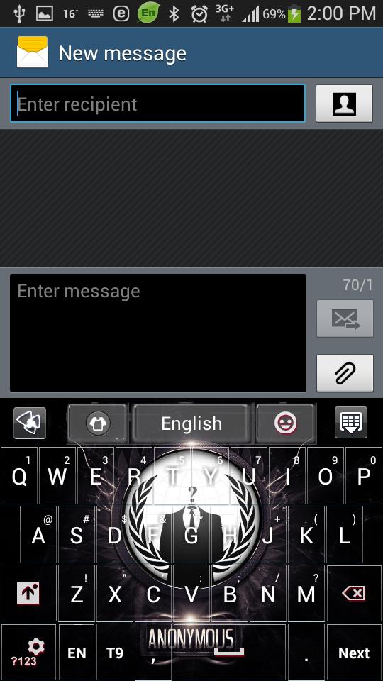 Anonymous Go Keyboard HD theme