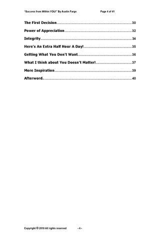 Success from Within YOU! Pv