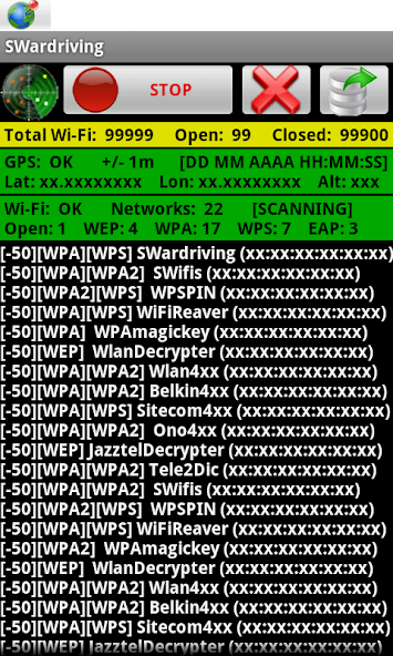 SWardriving. Wi-Fi Wireless.