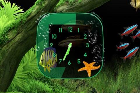 Aquarium Clock widget