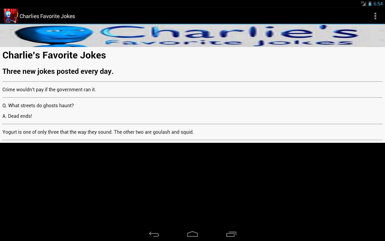 Charlie's Favorite Jokes