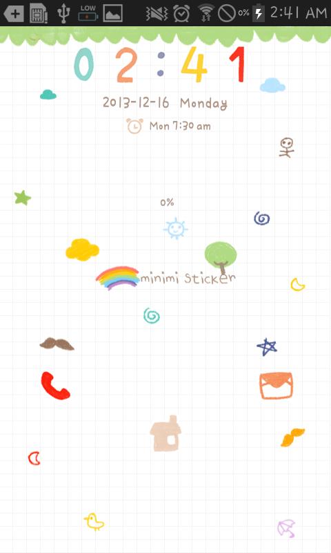 Mini-Me sticky go locker theme