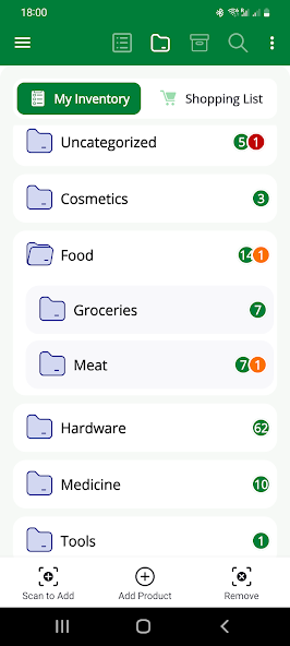 Home Inventory, Food, Shopping