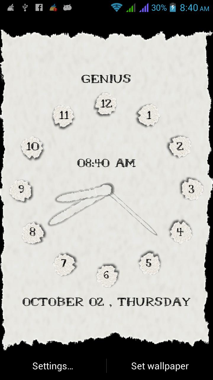 Color Paper Clock Free