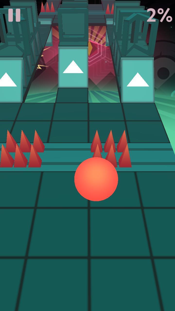 Scrolling Ball in Sky: casual rolling game