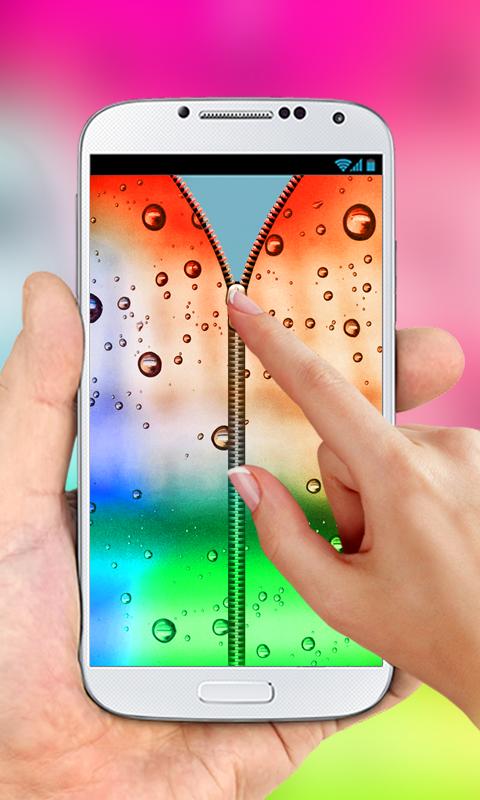 Raindrops Zipper Lock Screen