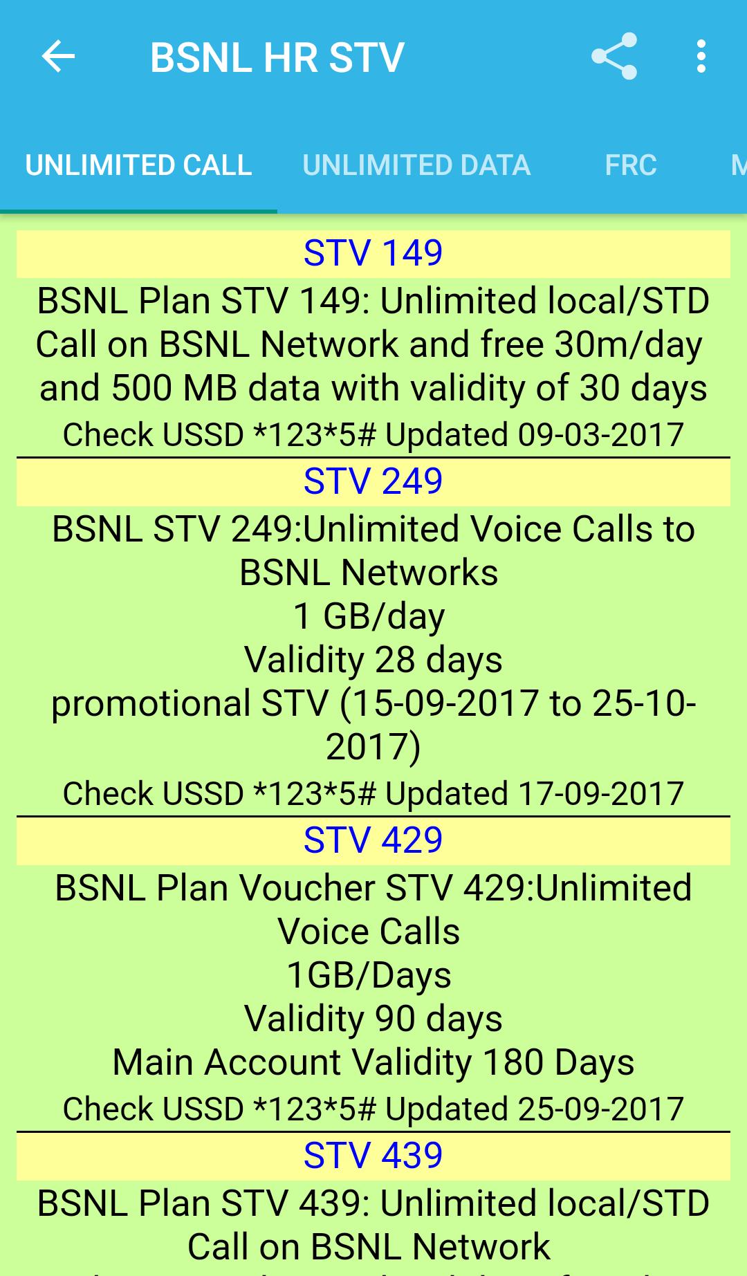 BSNL Haryana STV