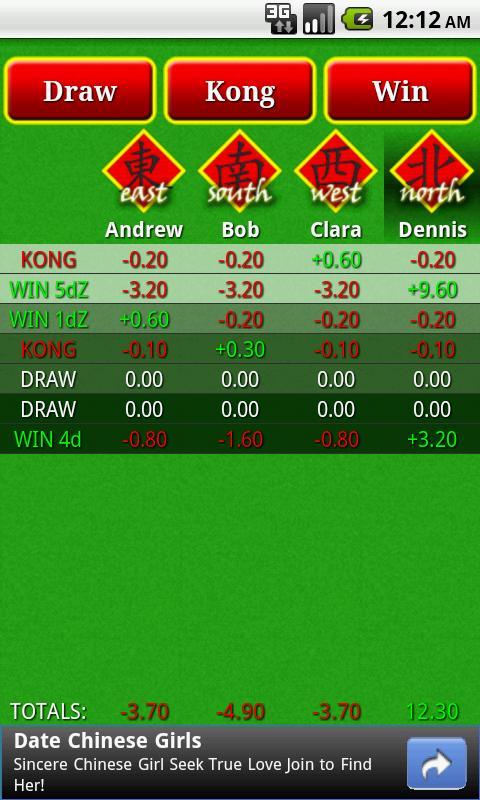 SG Mahjong Scorekeeper