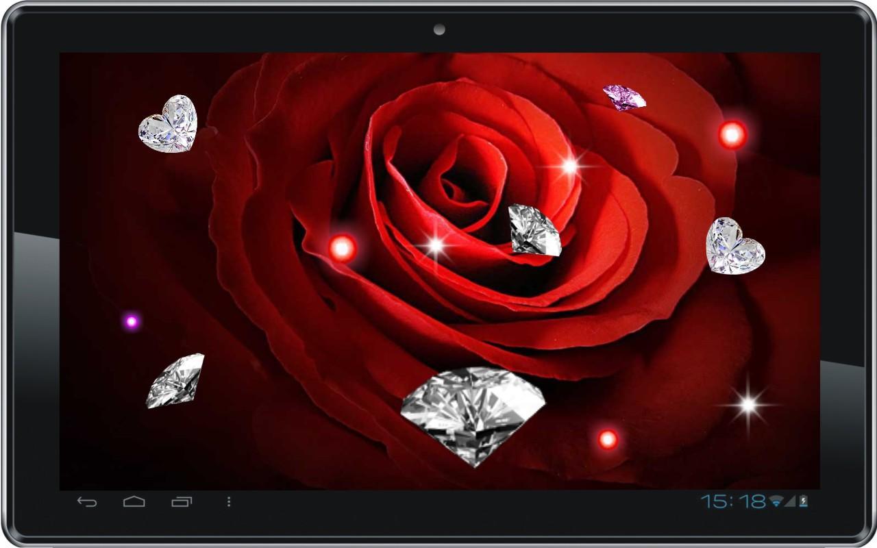 Rose n Diamonds live wallpaper