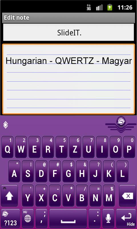 SlideIT Hungarian QWERTZ Pack