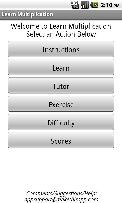 Learn Multiplication Free Demo