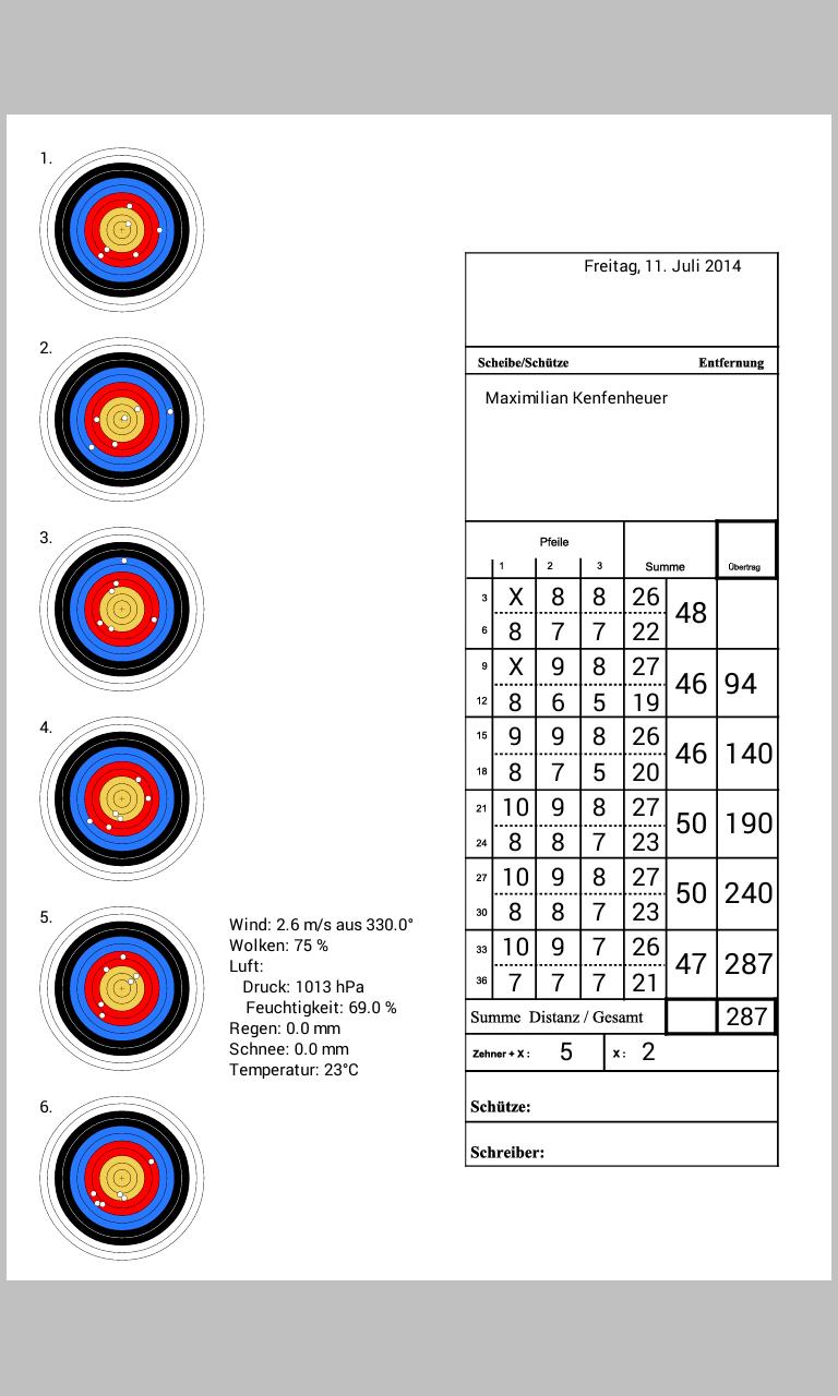 Archery Score Counter