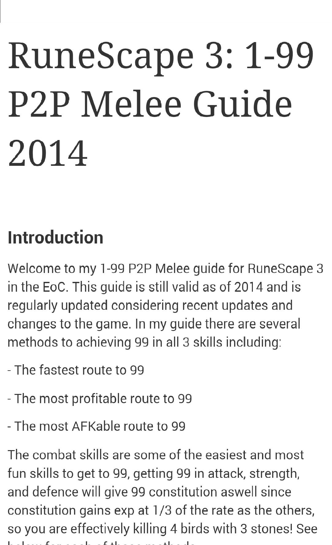 RuneScape lvl 1-99 Full Guide