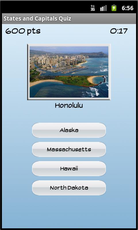 States and Capitals Quiz