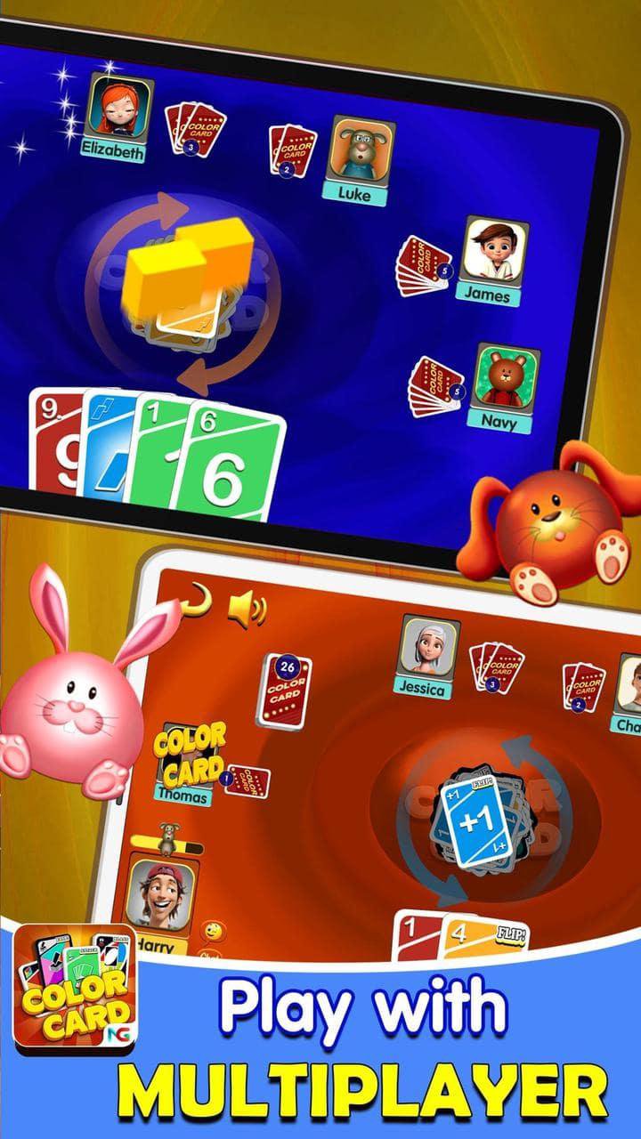 Color Card Game: Ono Friends - One Color Party