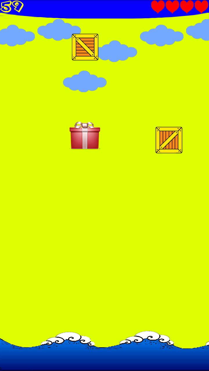 Blow up falling boxes