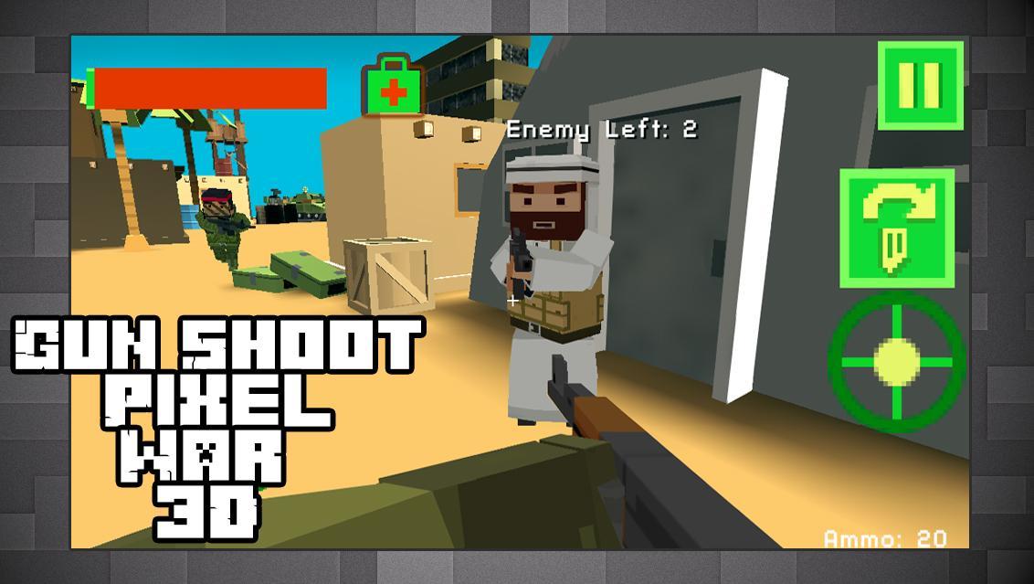 Gun Shoot - Pixel War 3D