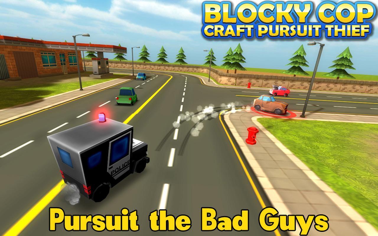 Blocky Cop Craft Pursuit Thief