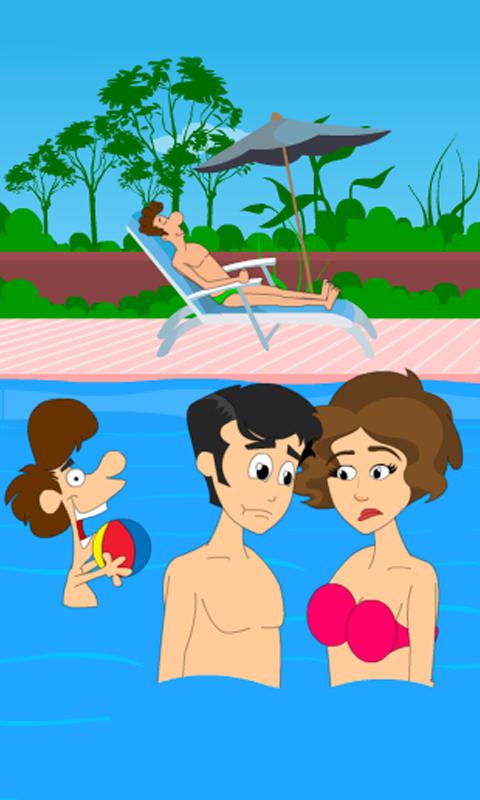 Casual Swimming Pool Kissing 2