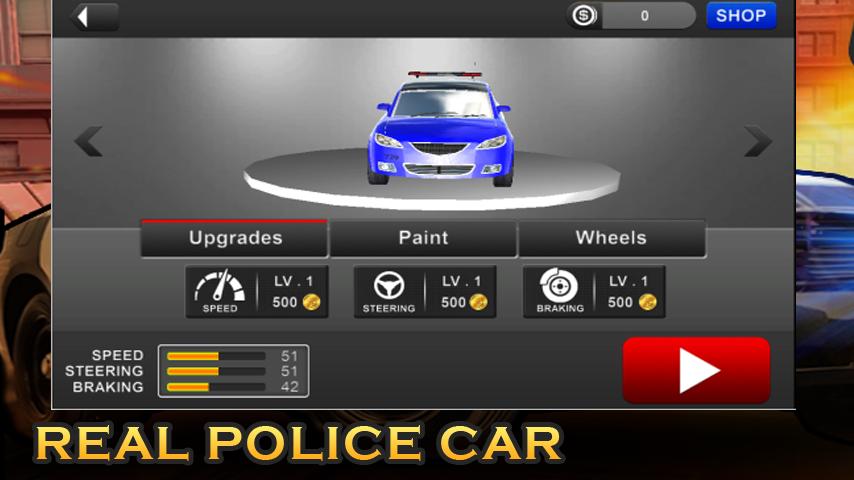 Crime City Police Car Driver